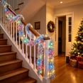 thumbnail image 4 of 16.4 ft Christmas Tinsel Garland with Light, Multicolor, Pastel Christmas Candy Decorations Prelit Tinsel Garland Battery Operated 50 LED Hanging for New Year Party Decor, 4 of 7