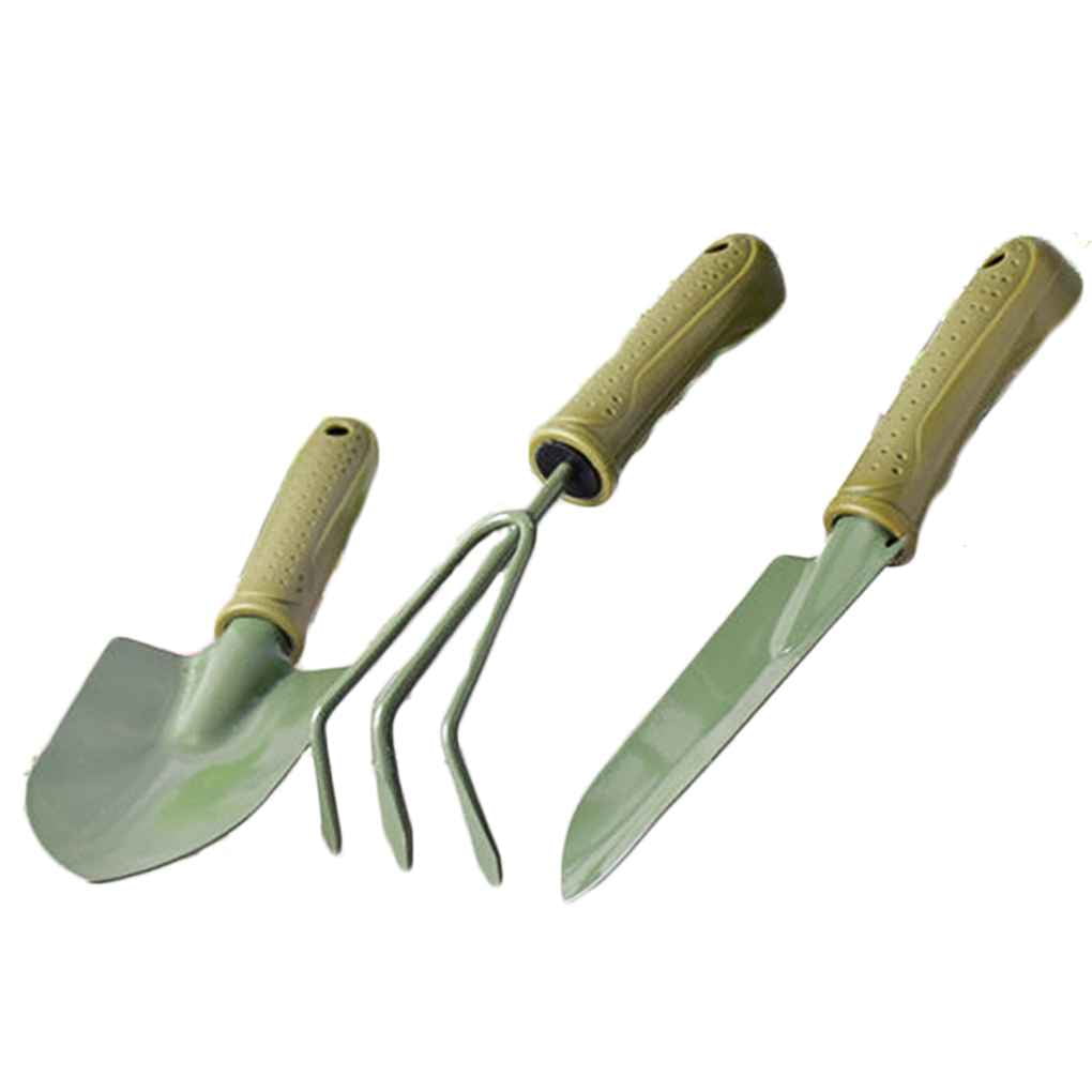 Amy 1 Set Gardening Wooden Handl Metal Rake Shovel Digging Trowel Garden Tools Nice Gifts 