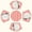 Placemats 4249, variant on Valentine's Day Heart Round Table Placemats Set Of 5 Wedge Table Mats Washable Heat Resistant Place Mat For Dining Table Kitchen Farmhouse Restaurant