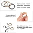 thumbnail image 6 of 12pcs Zinc Alloy Key Clasps Spring Gate Rings Rings Mixed Color 33.2x25x4.5mm, 6 of 6