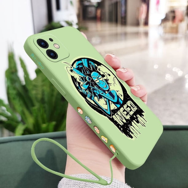 Funda de silicona con dibujos animados para iPhone, carcasa con correa de mano, para modelos 14, 13, 12, 11 Pro Max, Mini, X, XR, XS MAX, SE20, 8, 7 Plus, 6, 6S Plus Fivean unisex