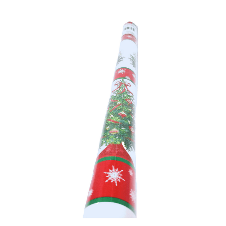 Accessories for packaging Christmas gift ,fir tree branch with red, wrapping  paper, roll of Red and white thread , christmas candy and different wrap  presents. Stock Photo