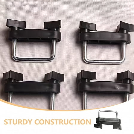 MELIVO Universal Roof Rack Mounting Brackets Stainless Steel U Bolts For Cargo Car Luggage Rack Mounting Clip Roof Box Mounting U Bracket Anti Rattle Hitch Stabilizer