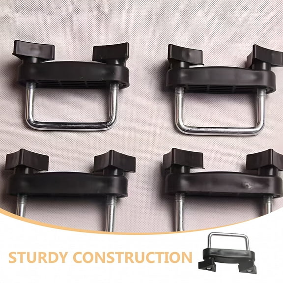 MELIVO Universal Roof Rack Mounting Brackets Stainless Steel U Bolts For Cargo Car Luggage Rack Mounting Clip Roof Box Mounting U Bracket Anti Rattle Hitch Stabilizer