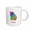 White, variant on 3drose, Georgia State Map - Rainbow Sketch Design, 11oz Mug