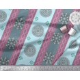 thumbnail image 2 of Soimoi Poly Georgette Fabric Stripe & Mandala Decorative Decor Fabric Printed Yard 42 Inch Wide, 2 of 3