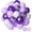 Purple White, variant on Halloween Balloons Black Orange Balloons Set, 50Pcs 12inch Black White Orange Confetti Latex Balloon Halloween Balloon for Celebration Party Bar Anniversary Graduation Decoration