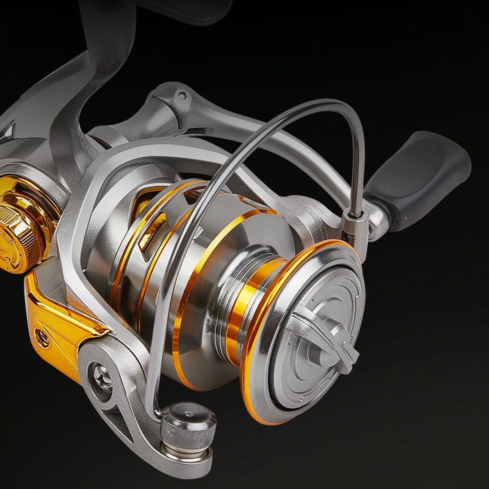 BILLINGS Spinning Reel,5+1 BB Ultra Smooth Powerful Spinning Fishing Reel With Aluminum Spool,17.6LBs Max Drag,5.2:1 Gear Ratio