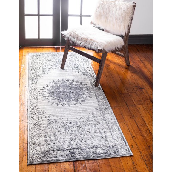 Unique Loom Derbyshire Aberdeen Rug , 2' 0" x 7' 0" ,Gray