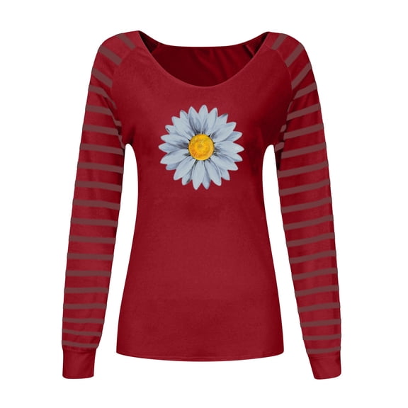 Aayomet Workout Tops Women Casual V-Neck T-Shirts Loose Puff Short-Sleeve Tops Tunic Blouse,Red L