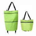thumbnail image 2 of Chariot de Courses Pliable avec Roues et Sac Amovible Grand Sac de Courses Imperméable Rouge, 2 of 8