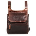 thumbnail image 3 of Jack Georges Voyager Hand-Stained Buffalo Leather Slim Crossbody #7831 (Brown), 3 of 6