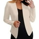 thumbnail image 2 of Blazer de moda para mujer, blusas de color liso, manga larga, cuello en V, chaqueta de traje informal, blusa de poliéster para mujer, 2 of 6