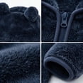thumbnail image 3 of hengsof Toddler Boys Girls Hooded Fleece Jacket Long Sleeve Coat Cute Bear Hoodie Zip Up Fall Winter Warm Outwear with Pocket 1-5Y, 3 of 7