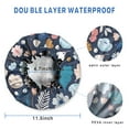 thumbnail image 3 of Shower Caps,Pioneer Flower Floral Print Pattern Waterproof Shower Cap for Women 4 Pieces,Double Reusable Hair Cover for Shower PEVA Elastic Stretch Hem, 3 of 7