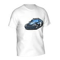 thumbnail image 3 of Graphic Tees Police Car Doodle Men's Short Sleeve Full Print T-Shirt Black, 3 of 8