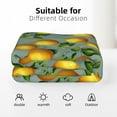 thumbnail image 6 of XMXT Throw Blankets, Realistic Lemon Leaves Bed Blanket for Bedroom Sofa, 50 x 70 inches, 6 of 9