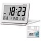 thumbnail image 1 of Pequeño reloj despertador de viaje, reloj despertador digital silencioso con pantalla LCD grande, reloj despertador electrónico con visualización de fecha y temperatura, 1 of 5