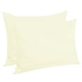 thumbnail image 1 of The Great American Store- 600 TC Finest 100% Cotton (Pack of 2) Solid Ivory Zippered Closure Pillowcases - Queen (20" X 30"), 1 of 4