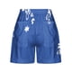 thumbnail image 5 of Mujeres Pantalones Cortos Ilustración de Verano Casual Encaje Hasta el Bolsillo Elástico, Pantalones Cortos Casuales para el Día Y el Ocio, 5 of 5