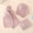 Pink, variant on Herrnalise Kids Winter Beanie Hat Scarf Touchscreen Gloves Set for Boys Girls 3-18 Months Warm Cap Fleece Lined Knitted Hat