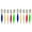 Five colors mixed, variant on 10Pcs Fluorescent Squid Jigs Shrimp Lures Baits Squid Jigs Glow Jigs Hook Freshwater Saltwater Fishing Artificial Baits