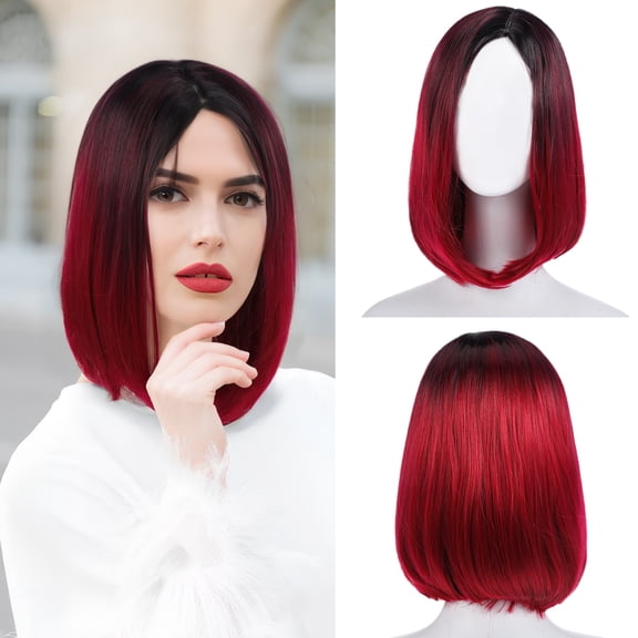 Peluca sintética lacia Bob: Peluca de moda para mujer para uso diario, cosplay, fiestas y disfraces. Cabello sintético elegante para uso diario.