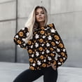 thumbnail image 4 of COEQINE Oversized Long Sleeves Women's Hoodies Tops Sweatshirts Pullover Fashion Y2K Loose Fit Cozy Soft Hooded Sweatshirt Ghosts and Pumpkins Crewneck Fall Winter Outfits Clothes, XL, 4 of 7