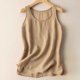 thumbnail image 2 of Camisetas sin Mangas para las Mujeres Color Sólido Cuello Redondo Suéter Casual Blusa, Camisetas de Mujer Casual, 2 of 9
