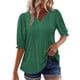 thumbnail image 3 of Camisas para adolescentes,Blusa de lentejuelas para mujer, manga corta, cuello en V, poliéster, corte holgado, informal, sopatenor, 3 of 9