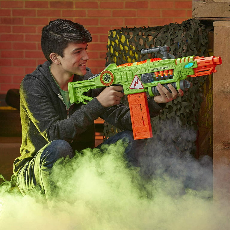 Revoltinator Nerf Zombie Strike Blaster with motorized Lights Sounds & 18 Official Darts for Kids, Teens, & Adults - Walmart.com