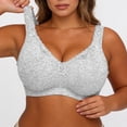thumbnail image 2 of Women's Lace Bras,Plus Size Wireless Full Cup Wide Shoulder Straps Comfort Support No‑Underwire Bra for Bedtime Loungewear, 2 of 6
