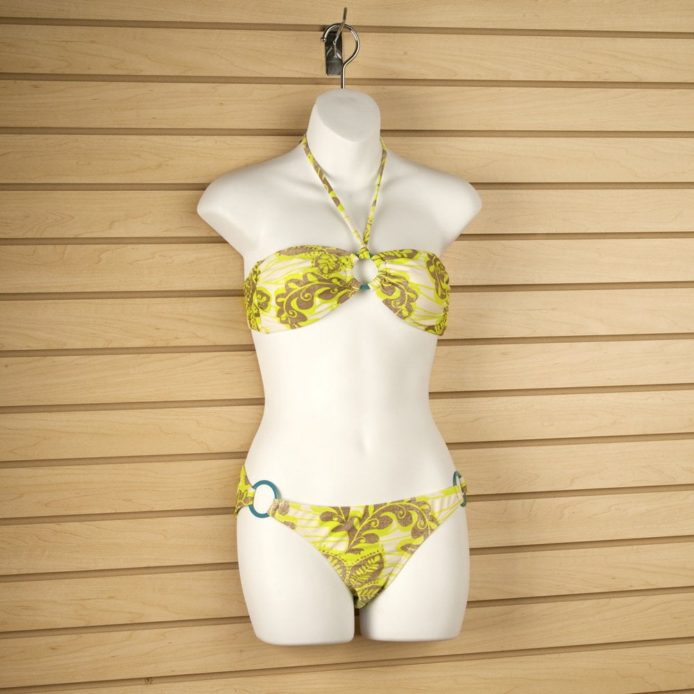 Only Hangers Set of Four Womens Torso Female Plastic Hanging Mannequin Body Forms in White - Pack of (4)