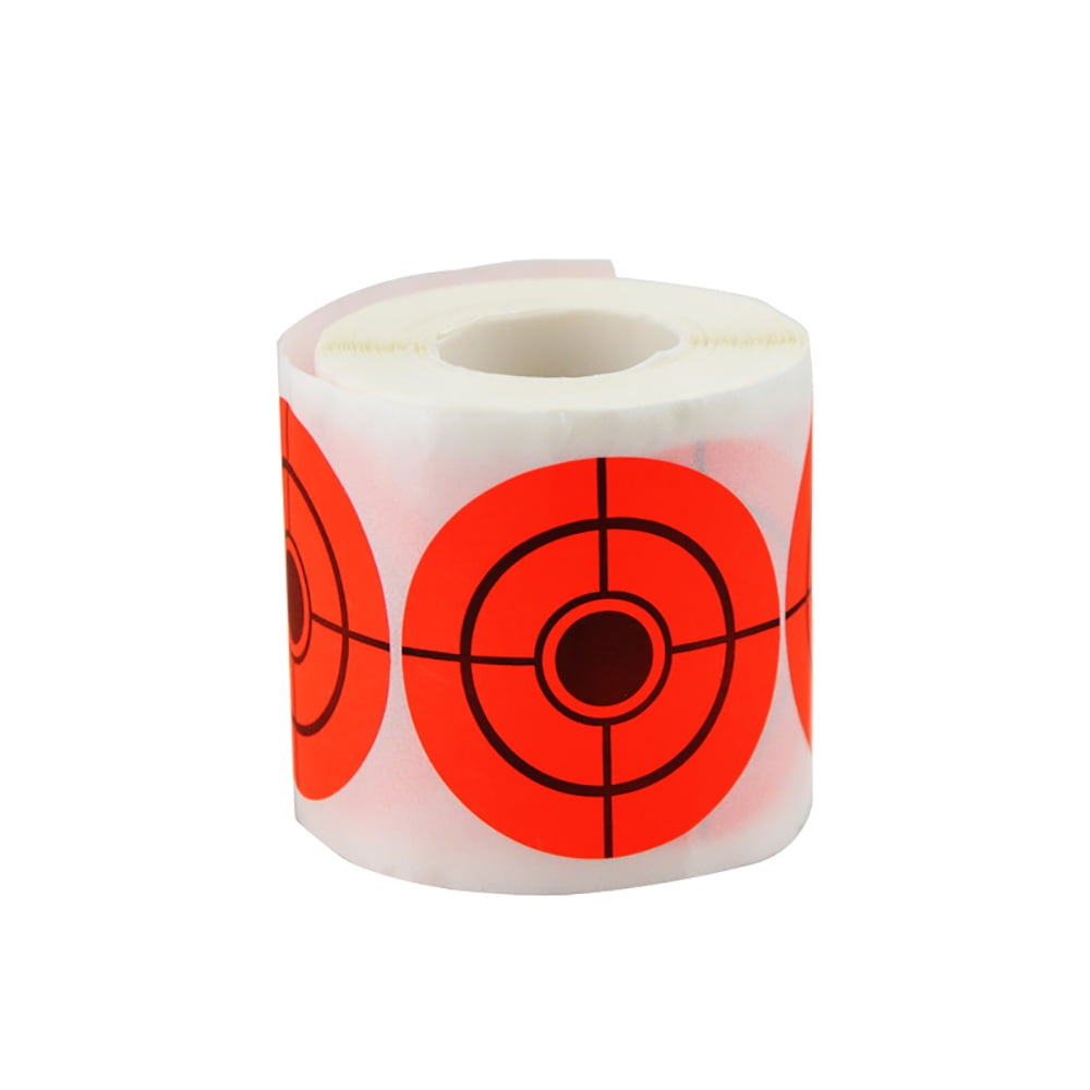 250pcs/roll Shooting Targets Orange Self Adhesive 5cm Paper Target Stickers 