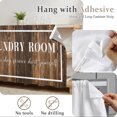 thumbnail image 6 of Laundry Room Cabinet Curtains 28"W x 35L, Farmhouse Brown Wooden Simple Art Under Sink Skirt for Bathroom Vanity Kitchen Self Adhesive, Dust-Proof Privacy Curtain for Closet Shelves Laundry Room, 6 of 9