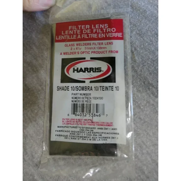 New Harris 2" X 4.25" Glass Welders Optic Filter Plate Lens Shade 10 #1024100