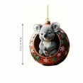 thumbnail image 3 of Luxcidy 1pcs Forest Animal Acorn Ornaments, Sea Animal Coastal Christmas Ornament, Beach Ornaments for Christmas Tree, Christmas Acrylic Ornaments 2D Animal Shapes Holiday Decorations Set for Tree(E), 3 of 6