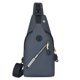 thumbnail image 1 of Gris * bolso de pecho para hombre, bolso de hombro informal a la moda impermeable, bolso cruzado para hombre, mochila cruzada de tela Oxford, 1 of 5