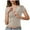 New1/Beige, variant on Otvok 2025 Womens Casual Solid Color Yoga Short Sleeve Round Neck Tops