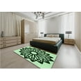 thumbnail image 5 of Ahgly Company Machine Washable Indoor Rectangle Transitional Dark Forest Green Area Rugs, 2' x 4', 5 of 7