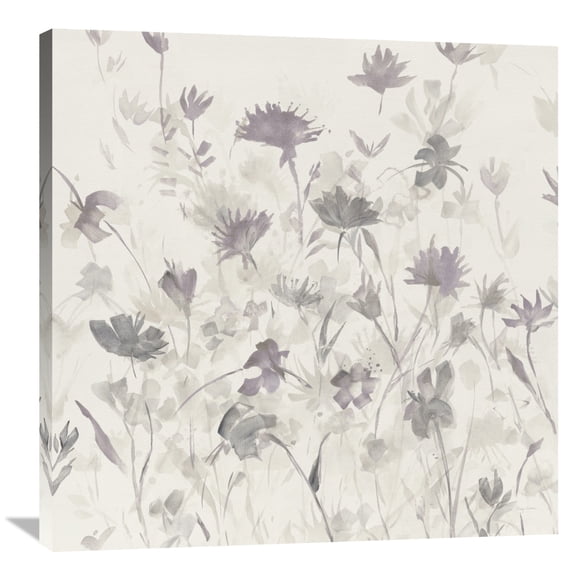Global Gallery Avery Tillmon 'Garden Shadows III Purple Grey' Canvas Wall Art