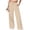khaki, variant on Women's Plus Size Casual Wide Leg Pants Solid-Color Relaxed-Fit Drawstring Waist Sweatpants with Pockets