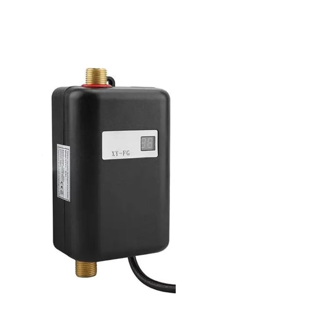 Chauffe-eau Électrique 3000W Mini Système de Chauffe-Eau Instantané Sans Réservoir pour Salle de Bain Cuisine Ménage, Conception de Protection de Sécurité