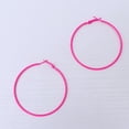 thumbnail image 3 of CIMAXIC Boucles d'Oreilles en Alliage Géométrique Boucles d'Oreilles Rondes Simples pour Femme Fille Rose Rouge (Environ 6cm), 2.28"X2.28"X0.08 Pouces, 3 of 5