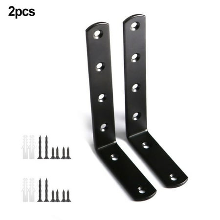 

Lierteer 125*75 Black L-shaped Cargo Support Frame Iron Wall Mount Bracket Fixtures