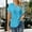 Sky Blue, variant on Womens V Neck Tops Short Sleeve T Shirt Summer Comfy Plain Pullover Red Shirts for Tees Plus Size