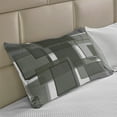 thumbnail image 2 of Taupe Knitted Quilt Pillowcover, 3 Dimensional Cubes Geometric Modern Abstraction Square Shapes Print, Standard King Size Pillow Cover for Bedroom, 36" x 20", Pale Grey Taupe Green, by Ambesonne, 2 of 2
