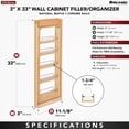 thumbnail image 4 of Rev-A-Shelf 432-WF33-3C Wooden Wall Filler Pull Out Cabinet Organizer, 4 of 10