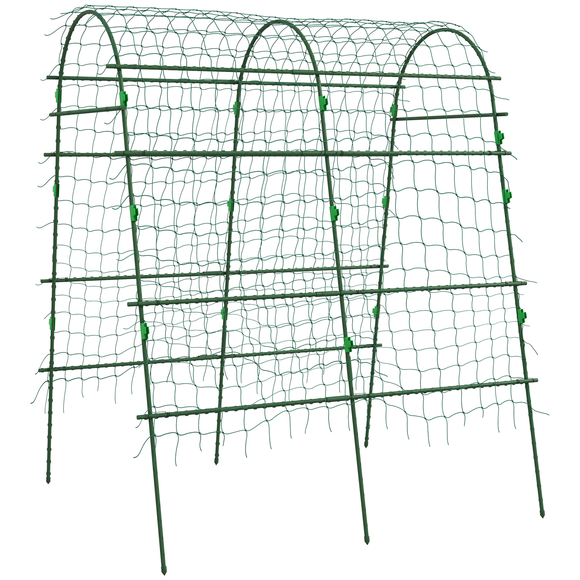 Outsunny Garden Trellis for Climbing Plants Outdoor, 81" Tall, Green