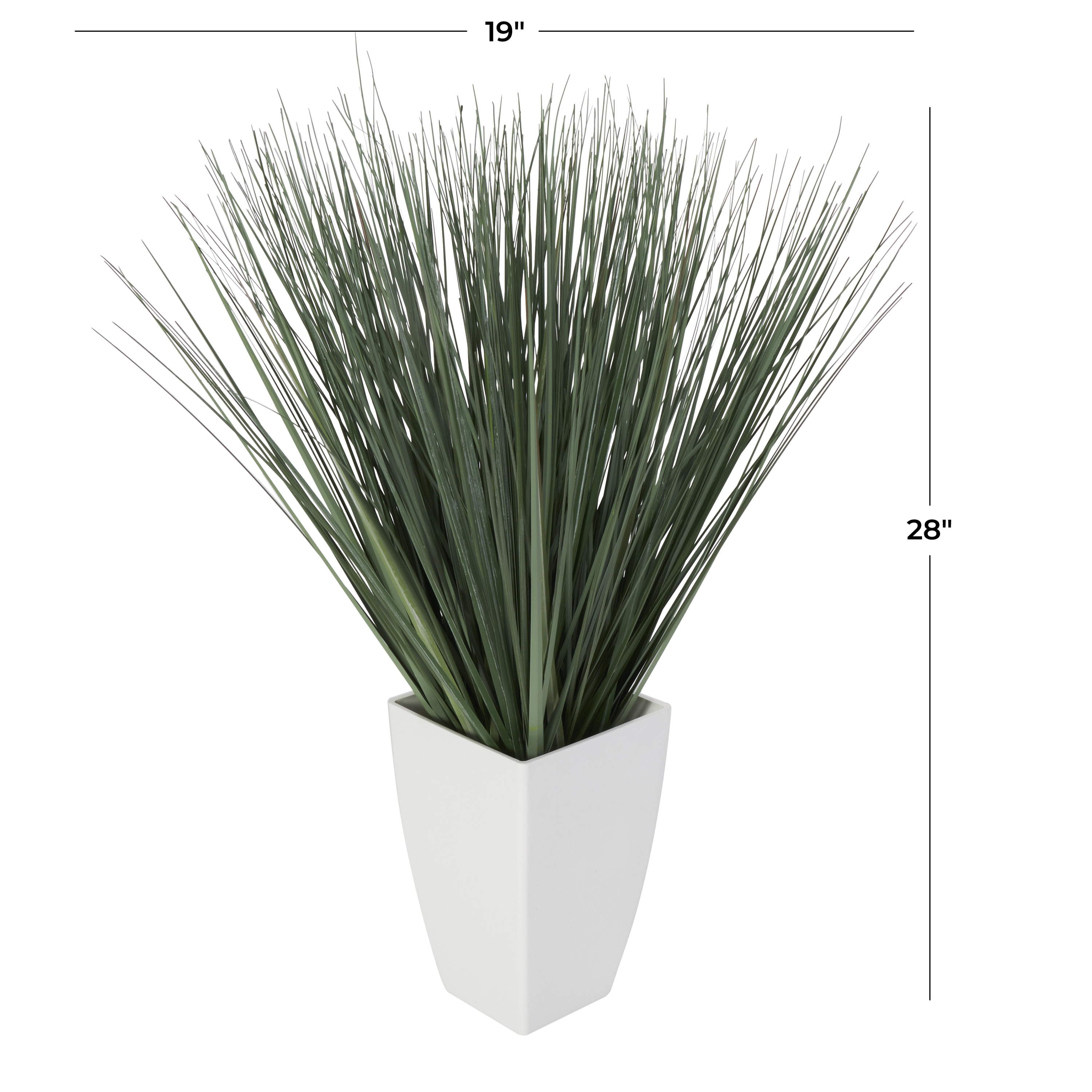 DecMode 28" Artificial Plant in White Plastic Pot